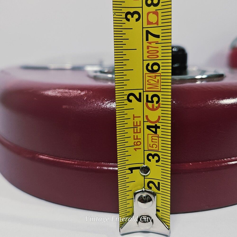 Vtg RZK Kitchen Red Wall Clock & Timer MCM- Needs New analog Clock/Timer Works - Picture 10 of 12